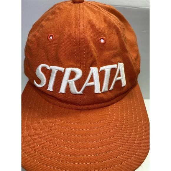 Strata Golf Hat Ben Hogan New Era Leather Adjustable Strap Embroidered In Orange - Picture 2 of 8